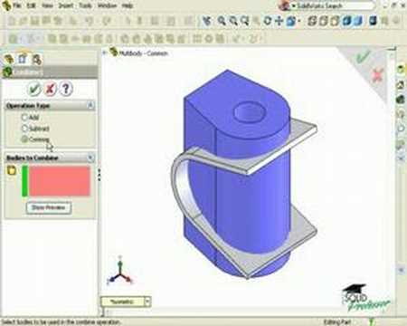 How to Use the Combine Feature in SOLIDWORKS