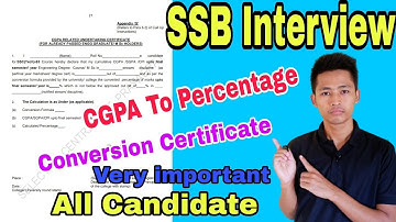 SSB interview CGPA to Percentage Conversion Very important, SSB interview CGPA to Conversion