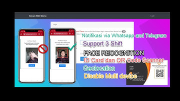 Presensi  Online Face Recognition, QR Code, GeoLocation, 3 Shift part 5 full fitur lengkap
