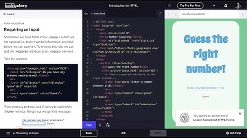 Video 3 – HTML Tables and Forms – Codecademy for Schools, presented by Holoscribe