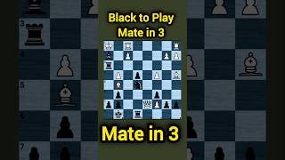 3 Move Mate Puzzle That Will Stump You! | Black to Move #chess #chesschallenge #chesscommunity