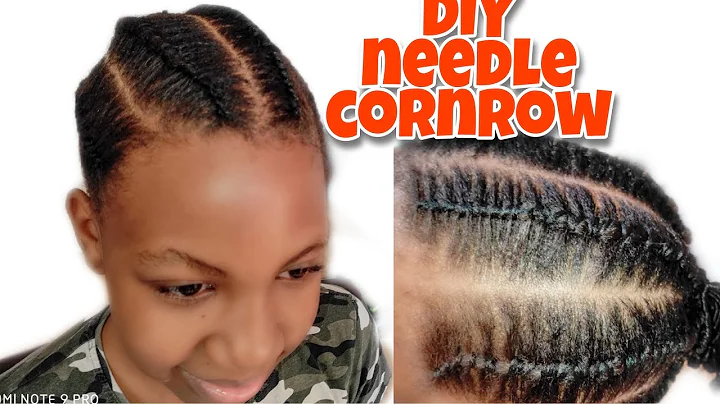 Diy Brazilian Yarn Cornrow | How To Do Flat Twist With Needle And Thread |Needle And Yarn Cornrow