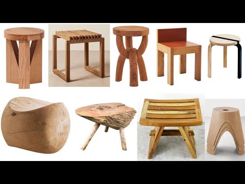 Wood stool design ideas for home decor / wood stool ideas for interior design