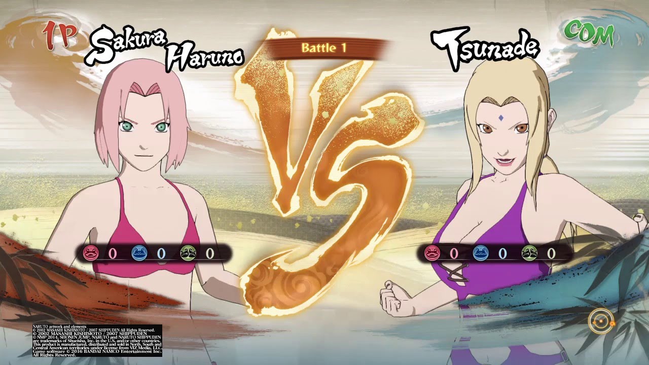 Naruto Shippuden Ultimate Ninja Storm 4 Swimsuit Sakura Vs Swimsuit Tsunade Youtube