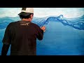 Buat Dinding Motif Gelombang Air !! Water wave motif wall