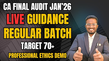 Professional Ethics | Demo Lecture 4 | Regular cum FasTrack Batch | CA Final Audit | Ankush Chirimar