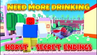 NEED MORE DRINKING - 2 New Endings! - Full Gameplay! [ROBLOX]