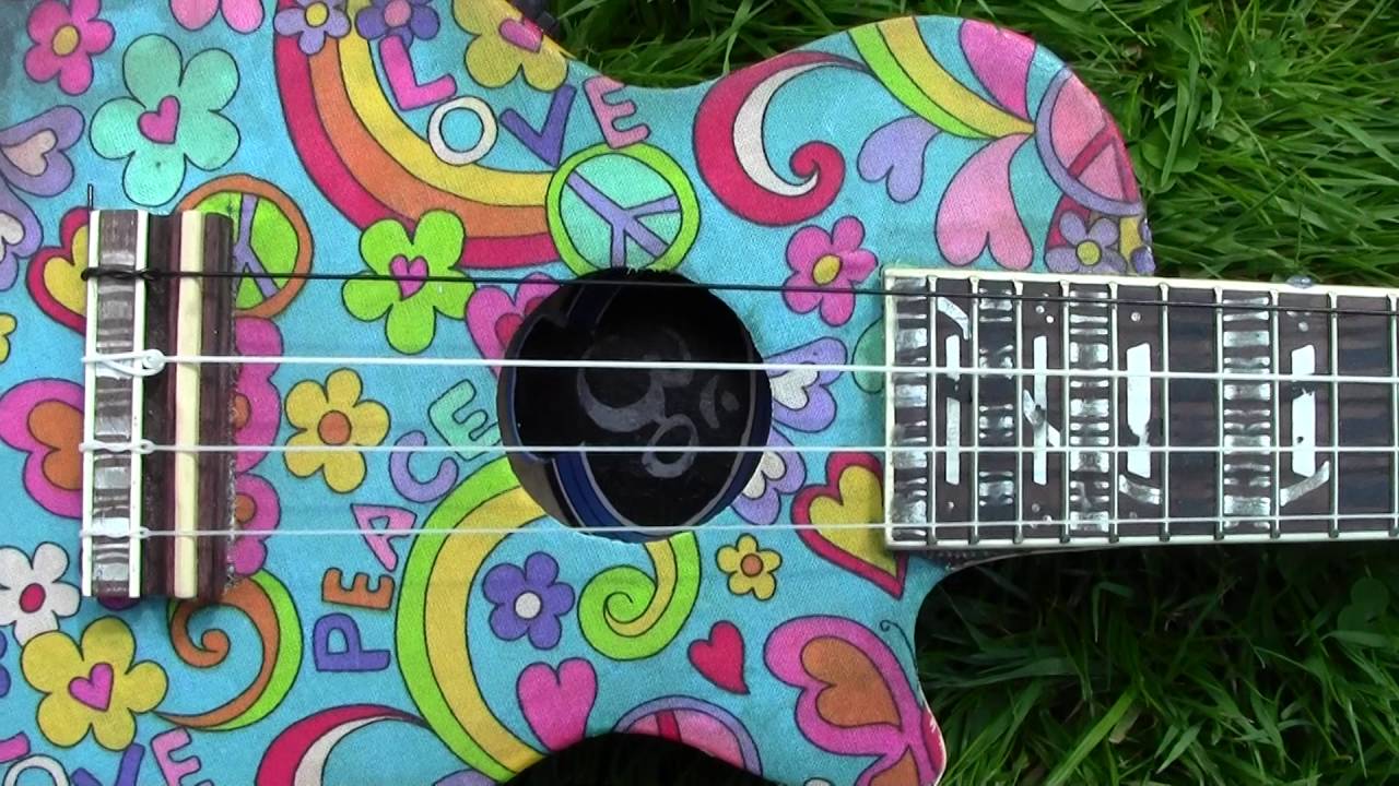 Decorating a Ukulele with material YouTube