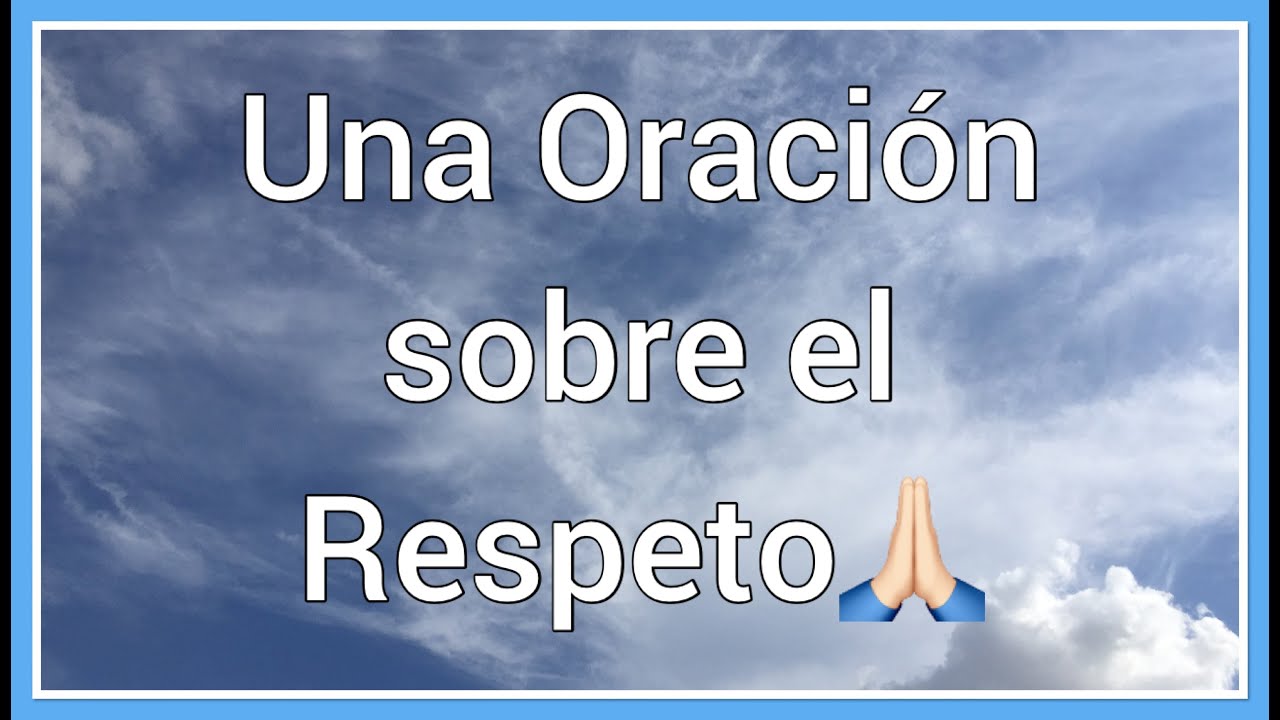 Discurso De Oratoria Sobre El Respeto