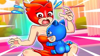 Catboy Has Become a Baby - But Catboy is very Destructive - Catboy's Life Story - PJ MASKS 2D