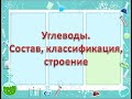 Углеводы  Состав, классификация, строение