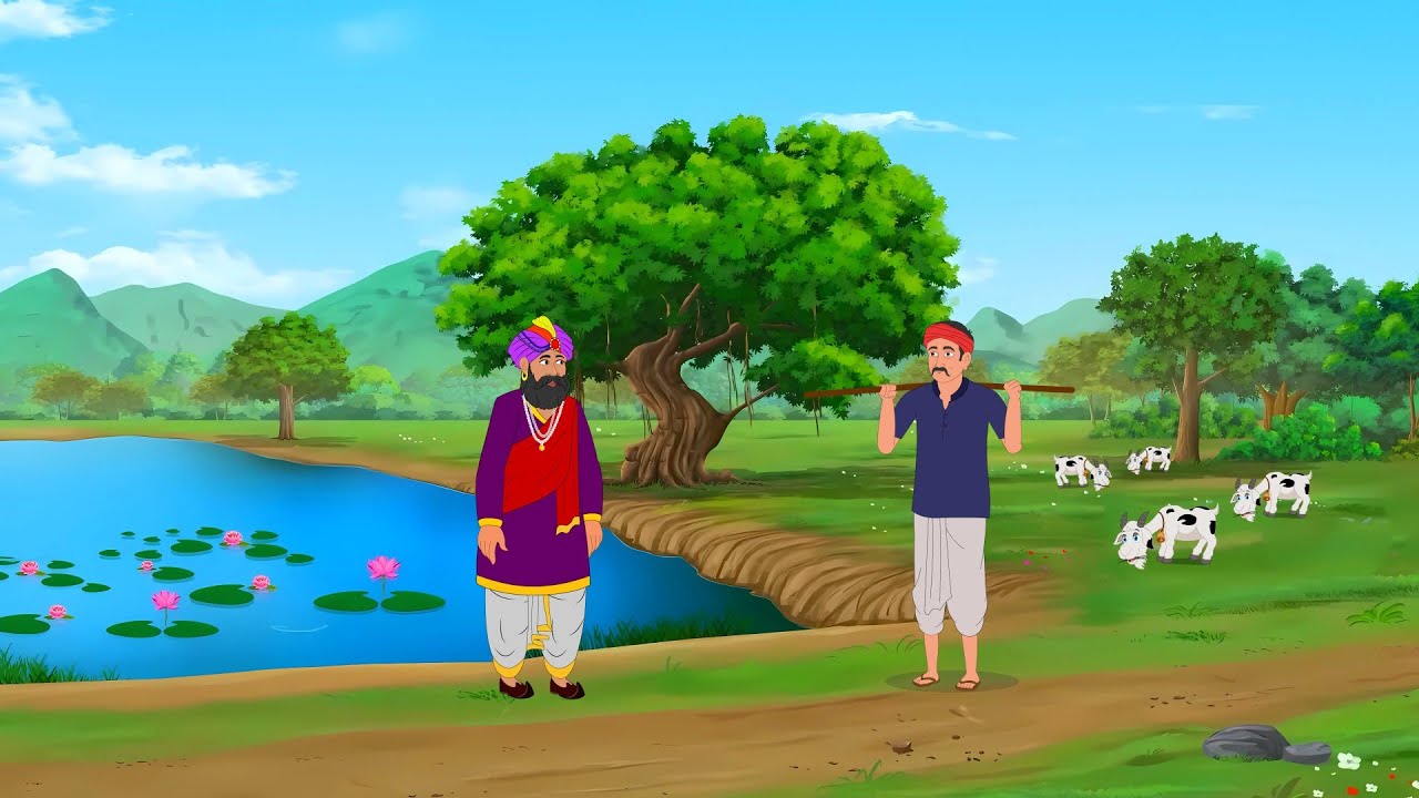 चरवाहा और असली राजा का न्याय | Charavaha Aur Asali Raja Ka Nyay | Hindi moral story | cartoon video 