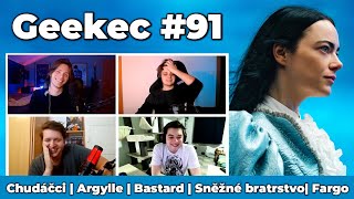 Geekec #91 | Žhavá diskuze o Argylle: Tajný agent, vynikající Bastard, Fargo či Sněžné bratrstvo