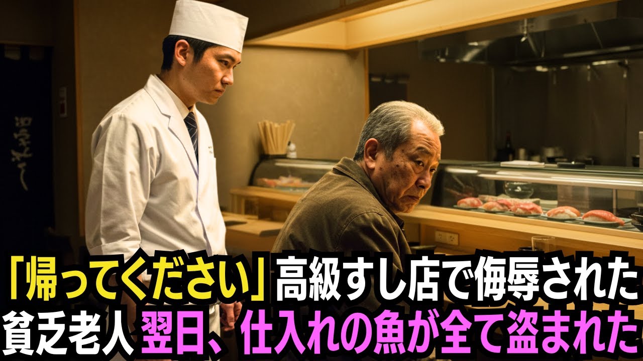「帰ってください」高級すし店で侮辱された貧乏老人…翌日、仕入れの魚が全て盗まれた