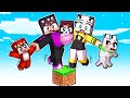 ¡FAMILIA en UN BLOQUE de MINECRAFT! 💖👨‍👩‍👧👶 FAMILIAS vs FAMILIAS - FranciscoGames