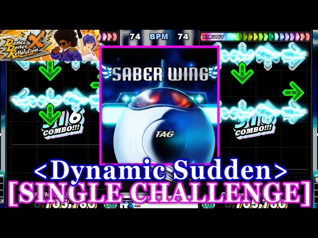 激レア　Windows95 S.T.G.ー鮮やか!爽快!シューティング! Dynamic Sudden] 【DDR X】 SABER WING / TAG [SINGLE CHALLENGE] 譜面