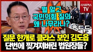 질문 단 한개로 법원장 눌러버린 김도읍 클라스 "뭘 알고 국민의힘 질문 나무랄하시는지?"