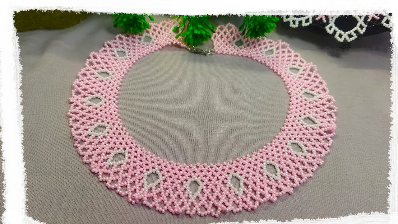 DIY ПРОСТОЕ МИНИ КОЛЬЕ ИЗ БИСЕРА