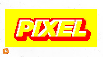 Pixelated Text Effect / Adobe Illustrator Tutorial