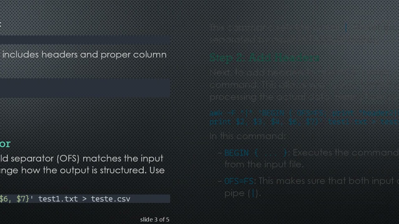 How to Print a Column with awk and Add Headers in a CSV File
