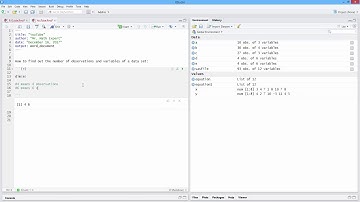 How to Find Out the Number of Observations and Variables of a Data Set in R. [HD]