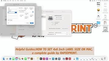 RAPIDPRINT|How to Set 4x6 inch as default size on Mac Printer