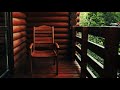Gentle Rain Sounds for Sleeping &amp; Forest Sounds | Cozy Wooden Cabin Porch in the Woods