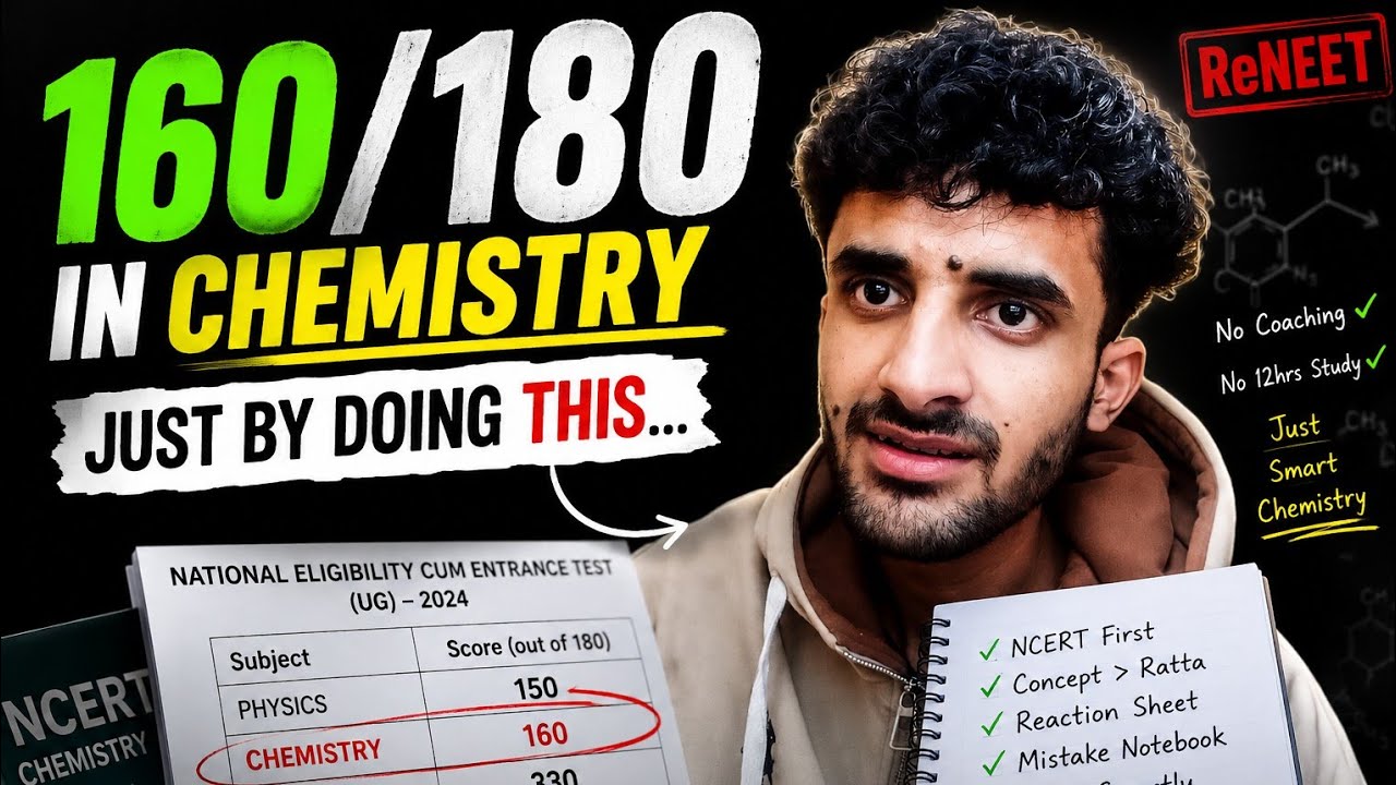 I scored 160/180 in Chemistry… Without the “Topper Routine” - YouTube
