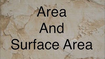 Area and Surface area