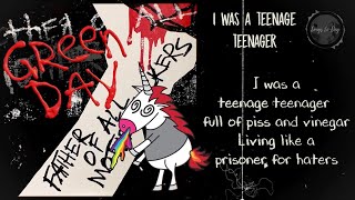 Green Day - I Was A Teenage Teenager (Lyrics)