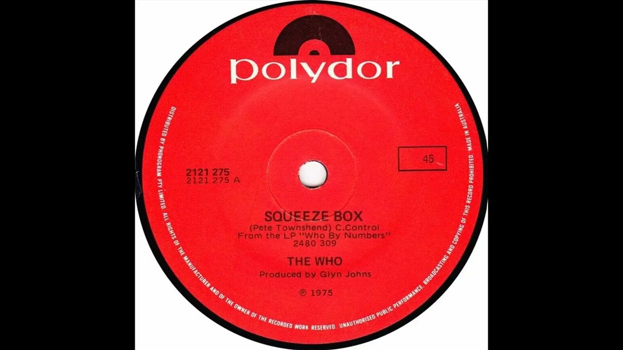 The Who - Squeeze Box - Polydor Records Australia released 1975