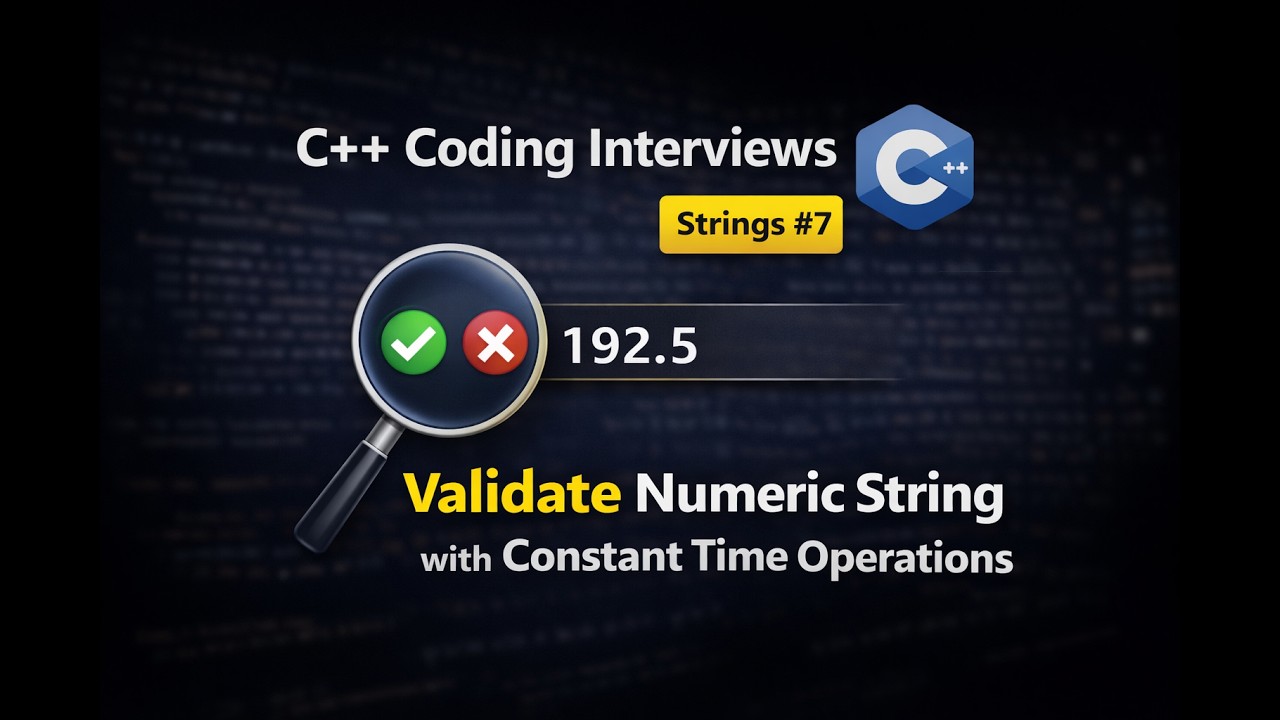 C++ Coding Interviews (Strings #7 ): Validate Numeric String - YouTube