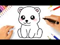 HOW TO DRAW A CUTE POLAR BEAR EASY 