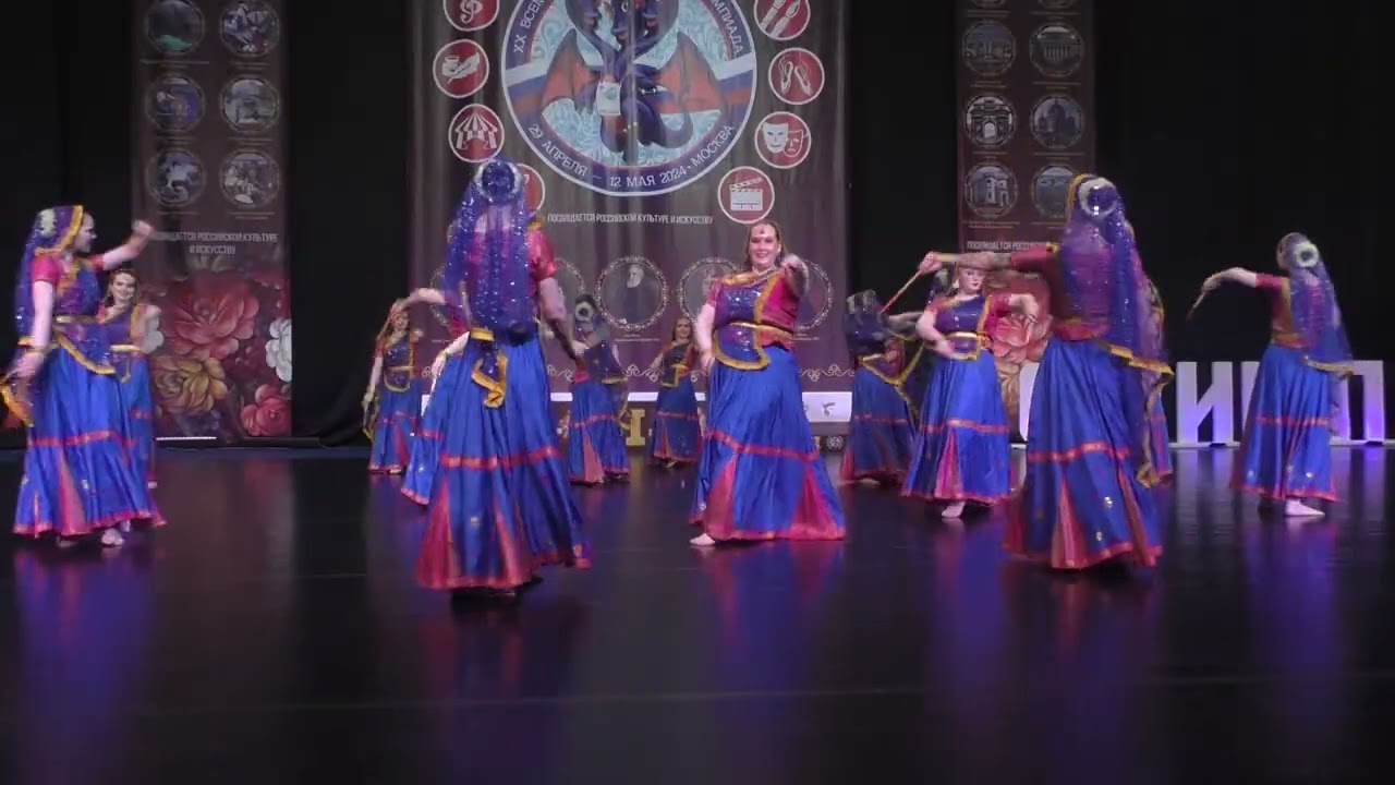 Dandiya  Ramti Aave | Style Indian Folk  Dance | Competition | Bhartiya Nritya Olympiad | Moscow