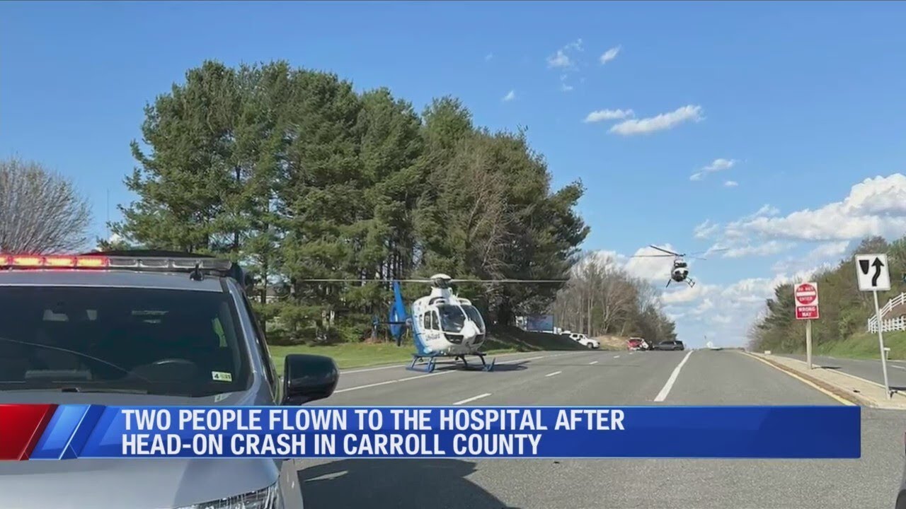Two flown to hospital after head-on crash on Highway 58 in Carroll ...