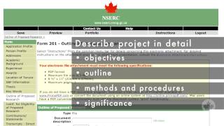 NSERC PGS/CGS application tutorial