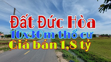 .#ĐẤT ĐỨC HÒA |#BÁN LÔ ĐẤT XÂY BIỆT THỰ VƯỜN RẤT ĐẸP 10X30M THỔ CƯ |#0977878733 |