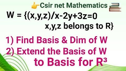 Basis and Dimension important questions |basis of a subspace #linearalgebra #vectorspace