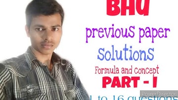 Bhu previous paper solution m.sc. physics 2017 | solved paper| important formula and concept disscus