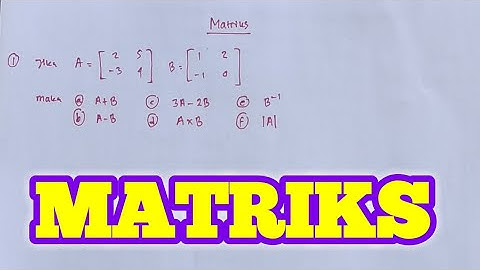 MATRIKS (1) | MATEMATIKA KELAS 11