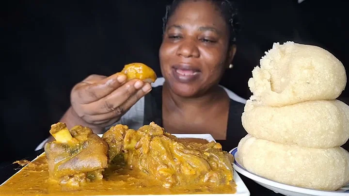African food mukbang/ big bite 😂 ogbono soup with oatmeal fufu