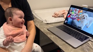 Adorable Baby Laughing At Video Of Her Dog (So Cute!)