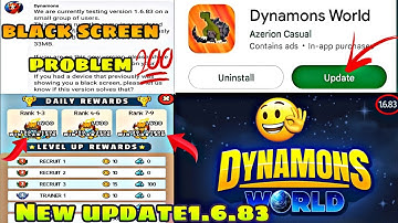 Black screen problem 💯 Solution in dynamons World ||😍 New Update 1.6.83 Treasure cave news 🤩