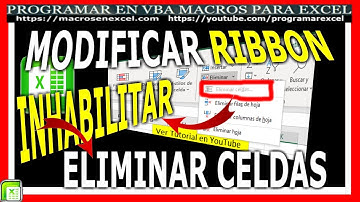 517 ❤️ Como INHABILITAR Icono 🔥 ELIMINAR CELDAS Excel VBA