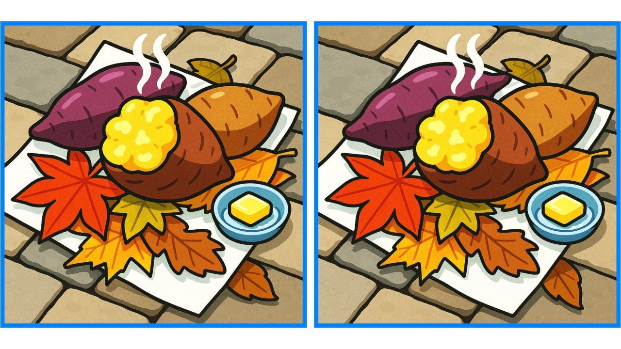 【間違い探し・４箇所】 全部見つけて脳年齢３５才に挑戦してみませんか。　注意力maxで２０個の間違いを見つけてね！#489