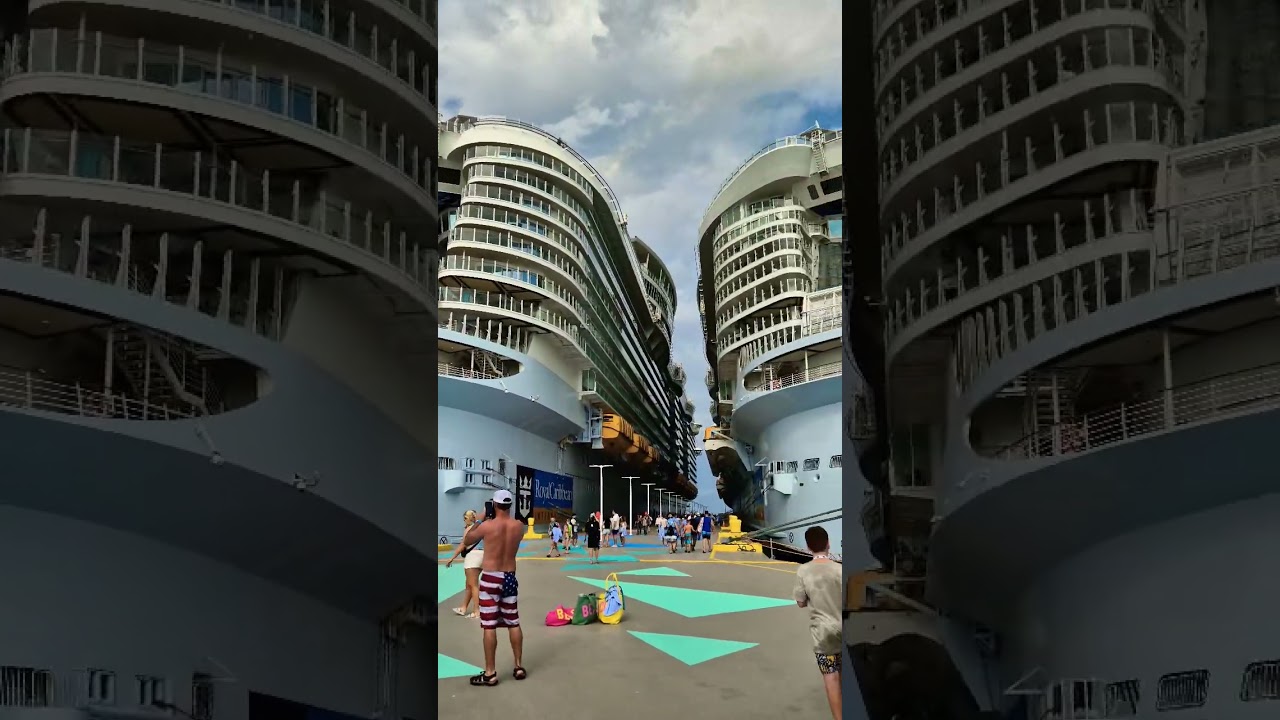 Symphony of the Seas next to Oasis of the Seas 