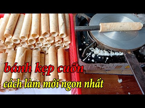 Video truyền hết nghề làm bánh kẹp cuốn truyền thống giòn... - YouTube