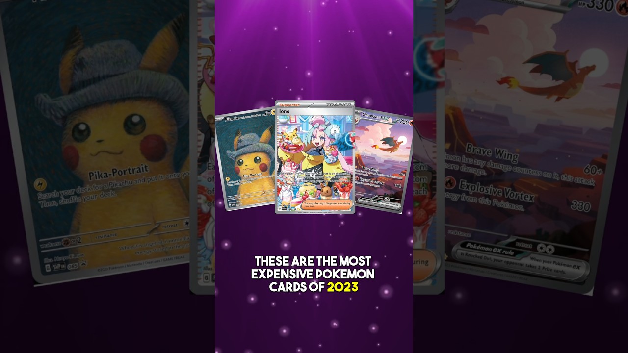 Top most expensive Pokemon cards of 2023! #pokemon #pokemoncards 