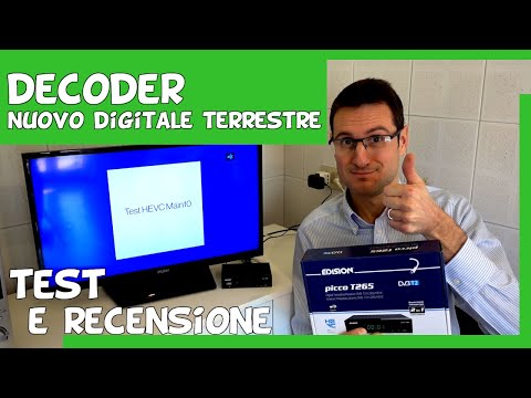 Recensione decoder per nuovo digitale terrestre dvb-t2 Main 10 HEVC 10 bit e telecomando universale