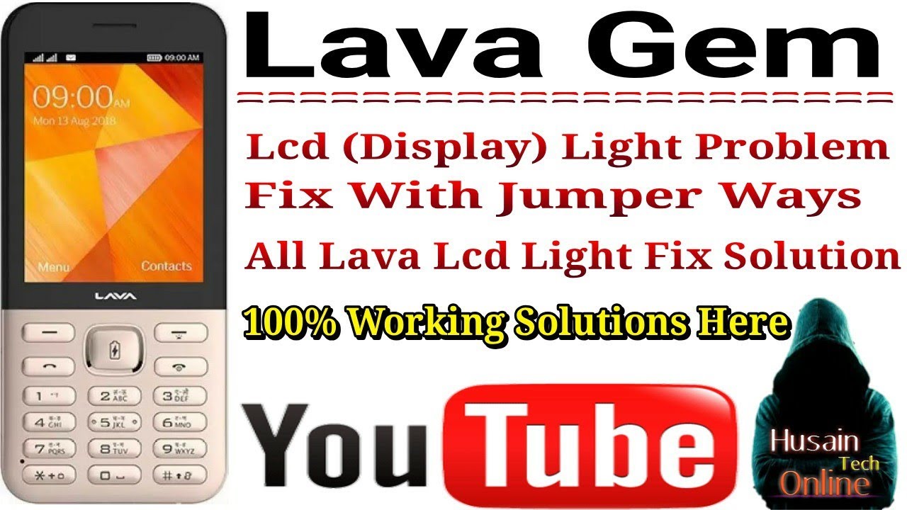 Lava Gem Lcd Light Problem Fix By Jumper Ways, Lava Lcd Display Light Problem, Husain Tech Online